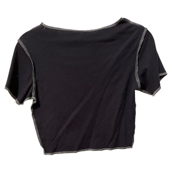 ACDC Highway to Hell Graphic Cropped Short Sleeve Small Top Retro Shirt - Picture 2 of 4